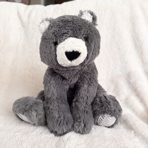 Lambs and Ivy Woodland Forest Gray Plush 12" Sitting Bear Oscar Nursery Toy 2022
